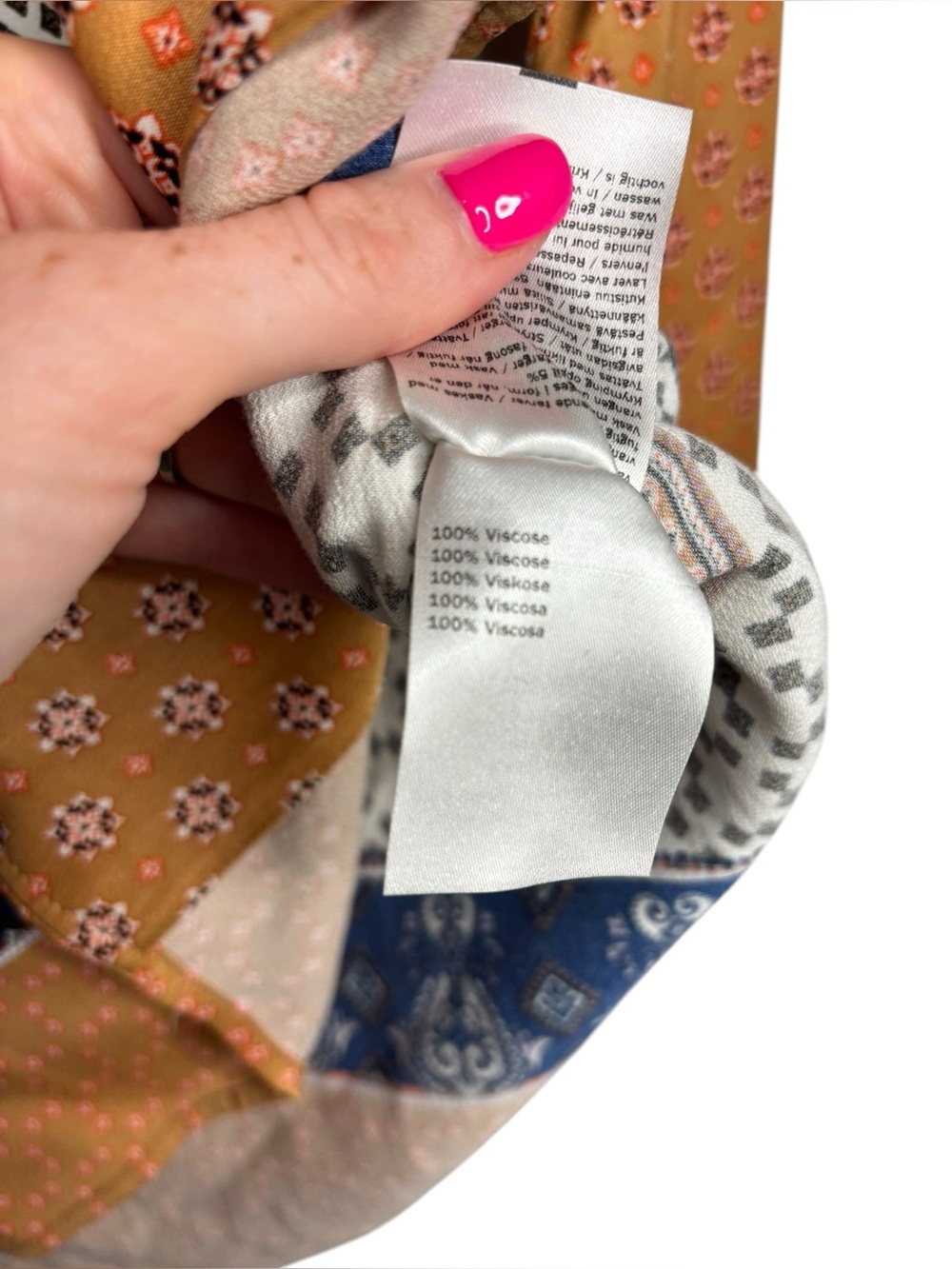 Anthropologie Second Female Vavara Pajama-style Shirt Geometric Paisley Print S - Picture 9 of 13